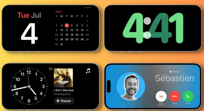 阳江镇苹果手机维修分享iOS17横屏充电待机显示有什么好处 