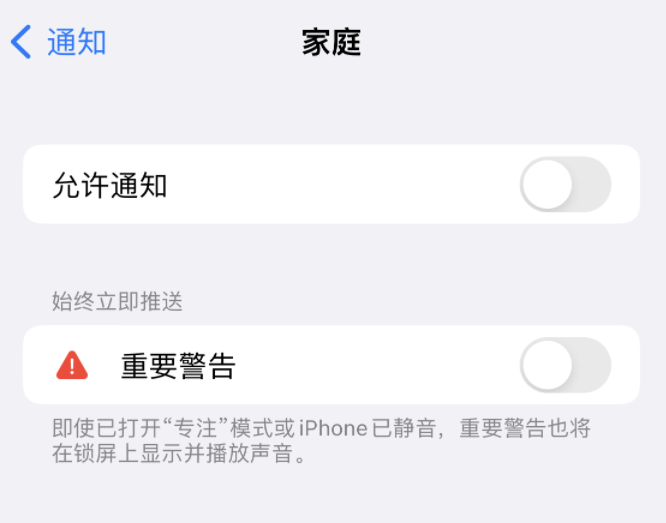 阳江镇苹果14维修分享iPhone14系列机型弹出“家庭”警告后卡死如何解决 