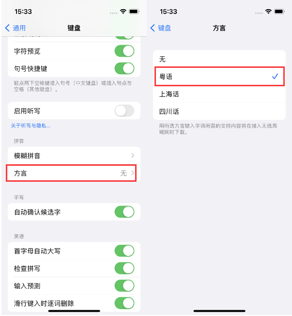 阳江镇苹果14服务点分享iPhone 14plus设置键盘粤语方言的方法 