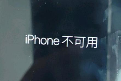 阳江镇苹果服务网点分享锁屏界面显示“iPhone 不可用”如何解决 