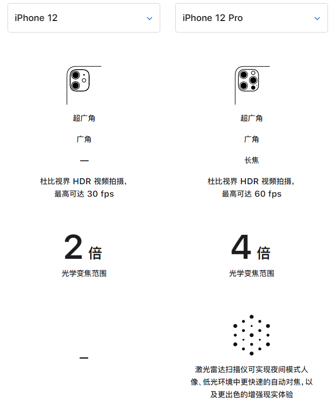 阳江镇苹果手机维修分享苹果 iPhone 12 与 iPhone 12 Pro 选哪款 